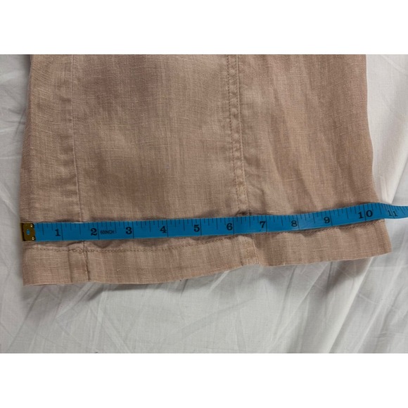 Nicole Miller New York Linen Wide Leg Belted High Waisted Pants Women's Size 8 - Picture 11 of 12